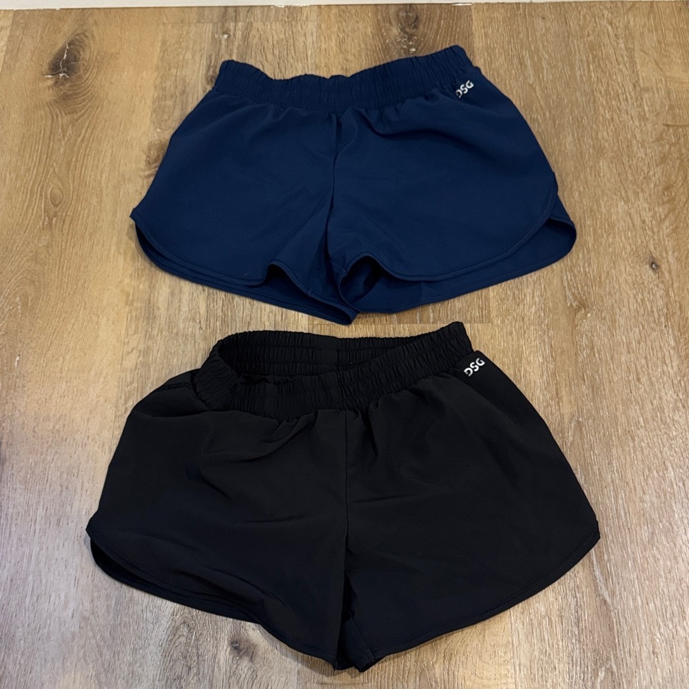 DSG Women's Athletic Shorts - Black and Dark Blue